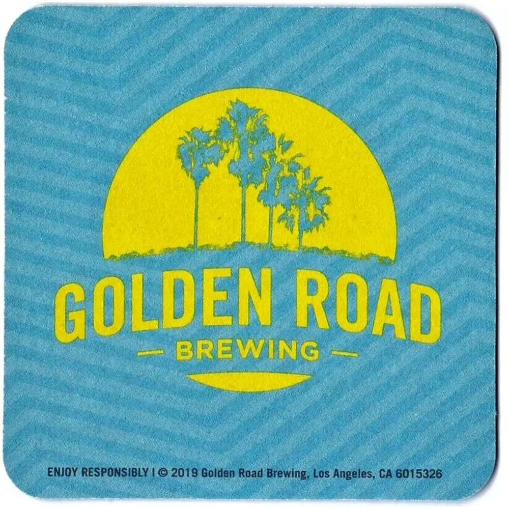 Golden Road Brewing Blue Cardboard Beer Coasters 100